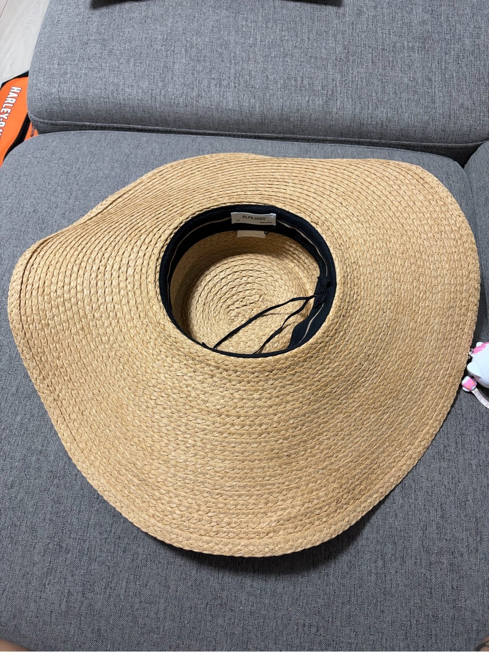Auxiliary Tan Woven Wide-Brim Sun Hat - Picture 5 of 7